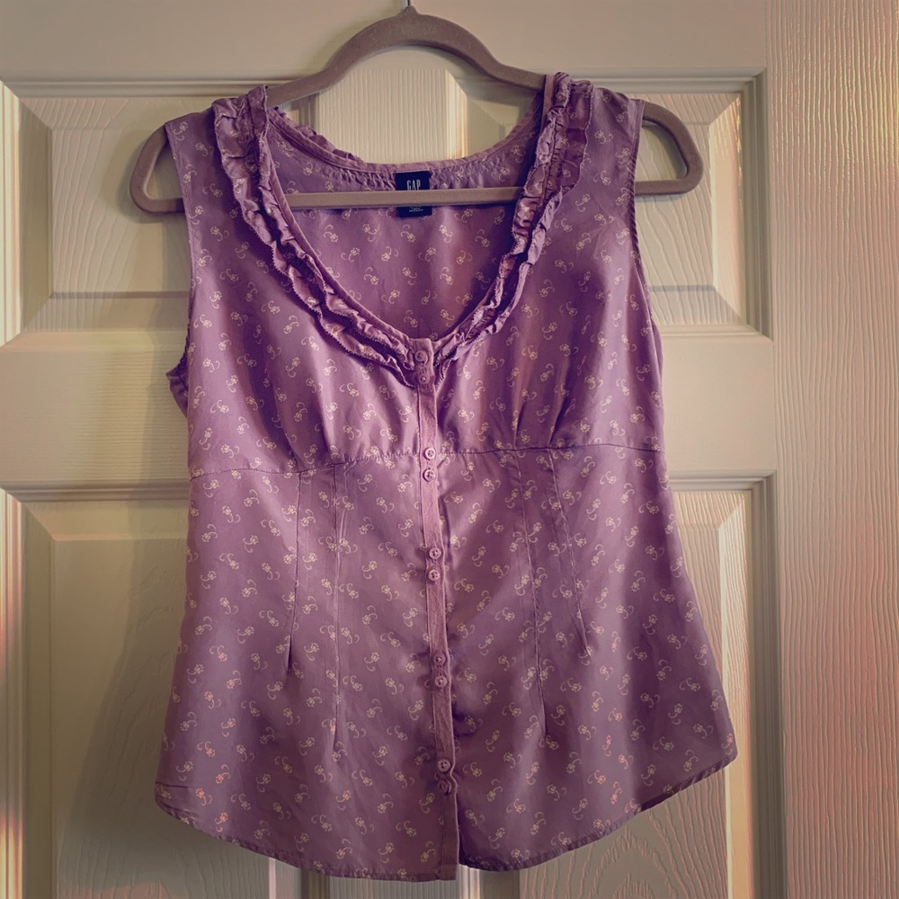 Sleeveless Silk Top